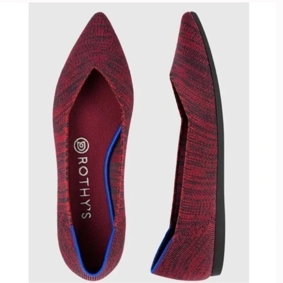 Rothy's Shoes - Rothy's The Point Crimson Heather Flats Size 8